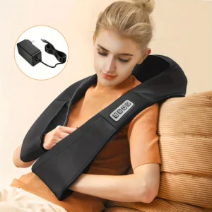 Shiatsu Neck & Back Massager with Heat – 3D Deep Tissue Pain Relief Pillow