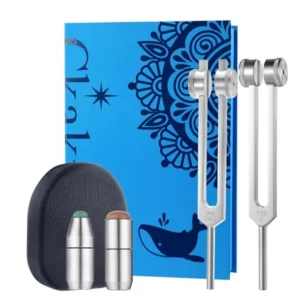 Chakra Tuning Forks Complete Set with Effective Sound Therapy Gem