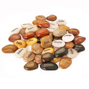 50PCS Engraved Rocks -Gratitude Strones