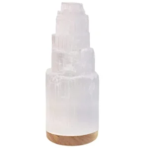 Selenite Crystal Lamp 25cm, Charging Station, Crystals and Healing Stone