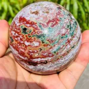 8-8.5cm Ocean Jasper Sphere Mineral Healing