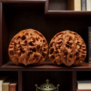 Raw High Oil Walnut Massage Balls, Collector Grade Chinese Hand Health Collectible Gift